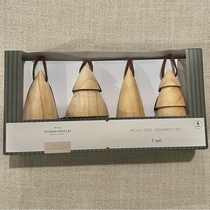 Threshold Studio McGee Wood Tree Ornament Set